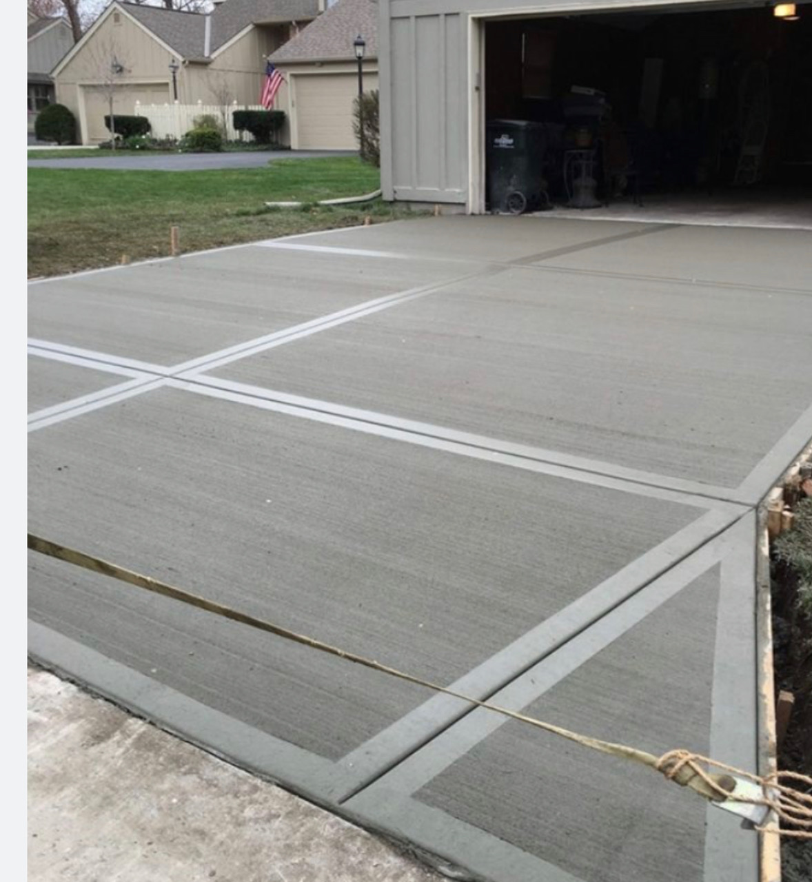 modern concrete patio driveway finish